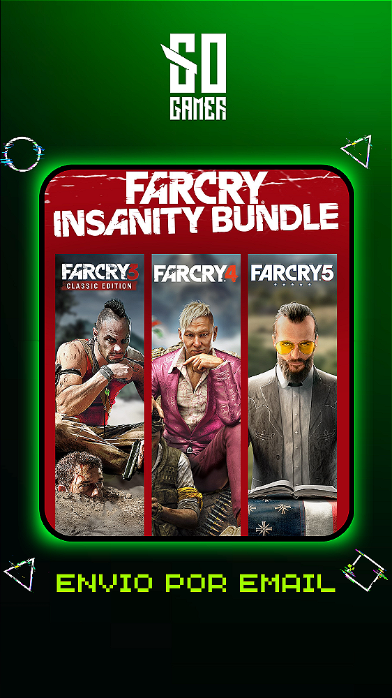 Far Cry 3, 4 e 5 para PS4 ou PS5 - Mídia Digital