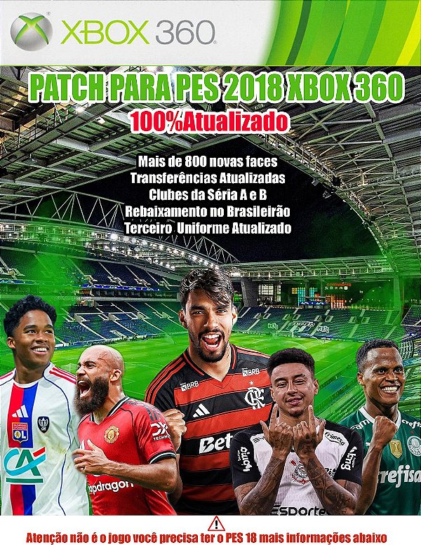 Patch Atualizado para PES 18 Xbox 360