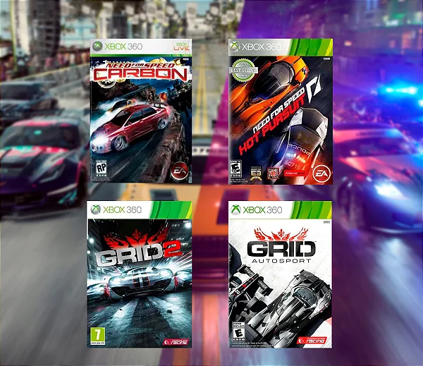 Combo Jogos Carros Xbox 360 Mídia Digital