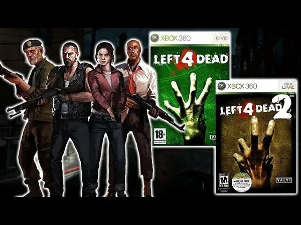 Combo Left 4 Dead 1 e 2 Xbox 360 Midia Digital