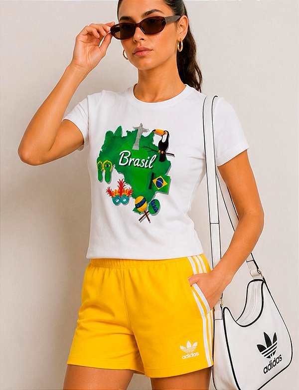 T- shirt canelada Brasil é Samba