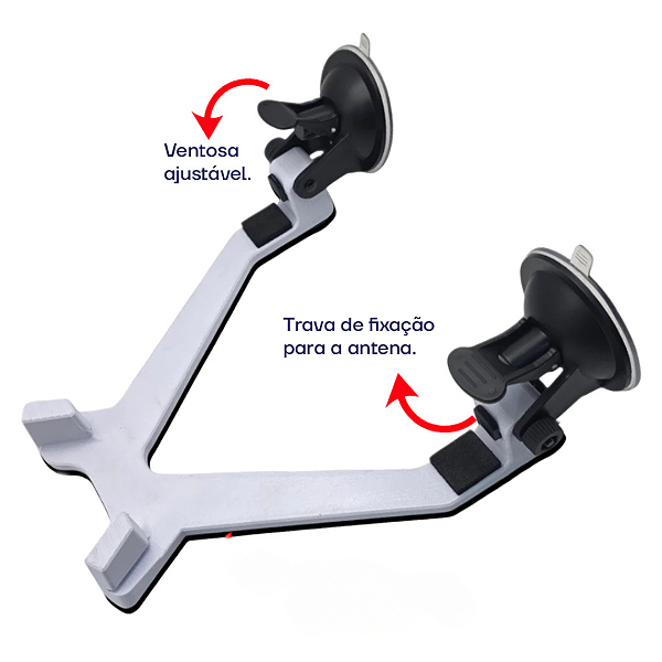 Suporte Starlink mini ventosa dupla