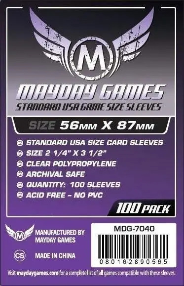 Mayday Standard Usa Card Sleeves (56x87mm)