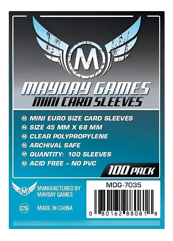Mayday Mini Euro Card Sleeves (45x68mm)