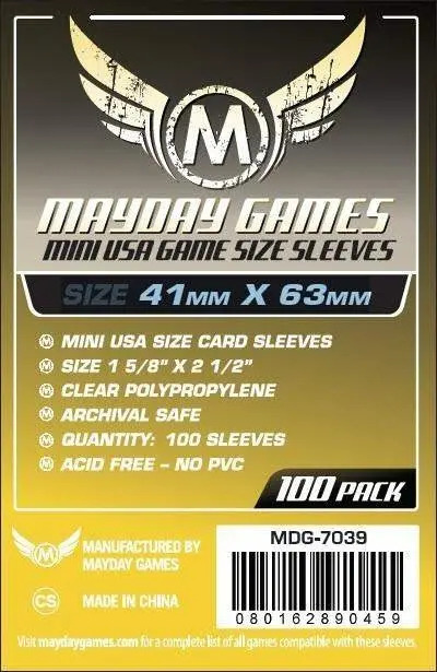 Mayday Mini Usa Card Sleeves (41x63mm)