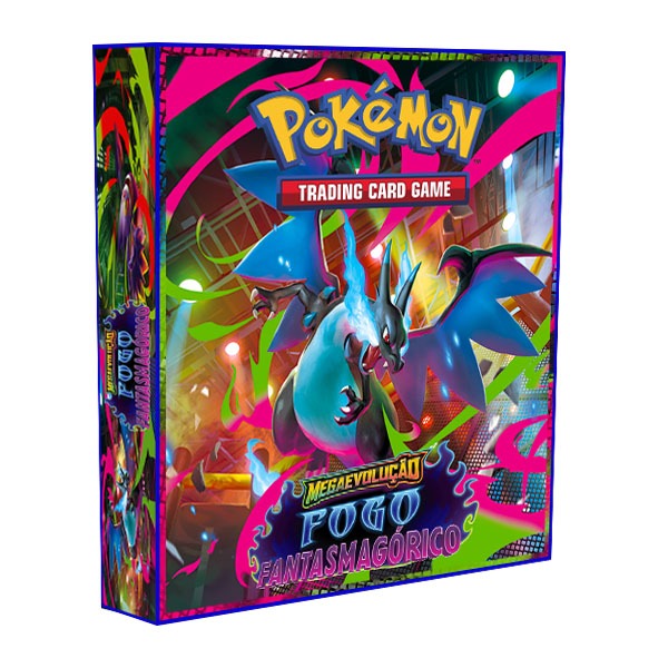 ÁLBUM Pokemon para cards tipo fichário Mega Evolução Fogo Fantasmagórico (9 Bolsos)