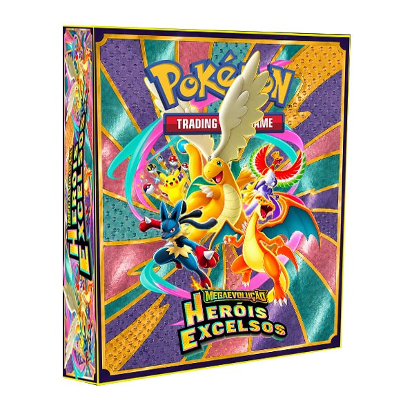 ÁLBUM Pokemon para cards tipo fichário Mega Evolução Heróis Excelsos (9 Bolsos)