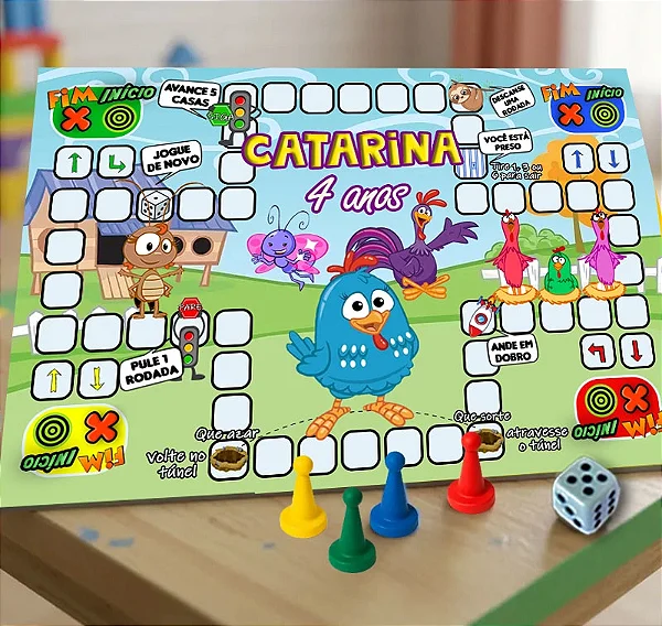 Jogo Ludo Galinha Pintadinha