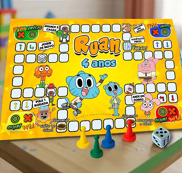 Jogo Ludo o Incrível Mundo de Gumball