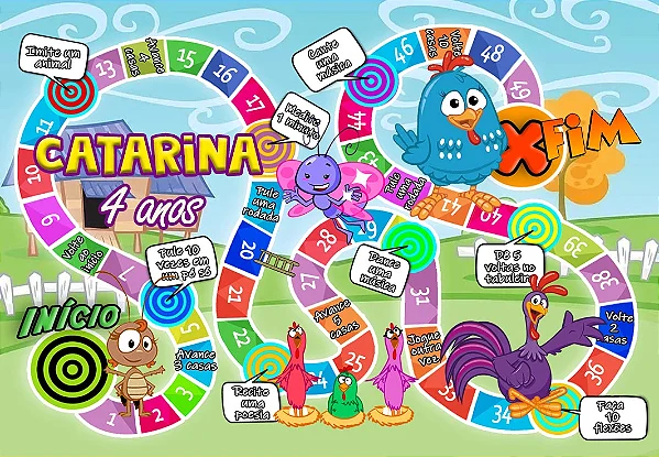 Galinha Pintadinha Tabuleiro
