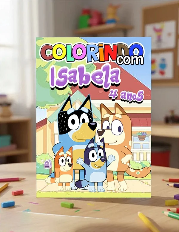 Revistinha para colorir Bluey