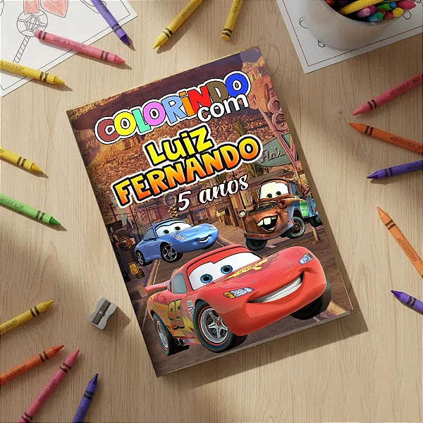 Revistinha para colorir Carros