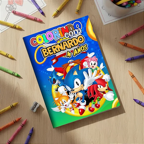 Revistinha para colorir Sonic