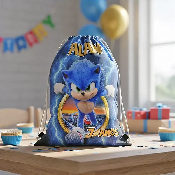 Mochilinha Saco Sonic