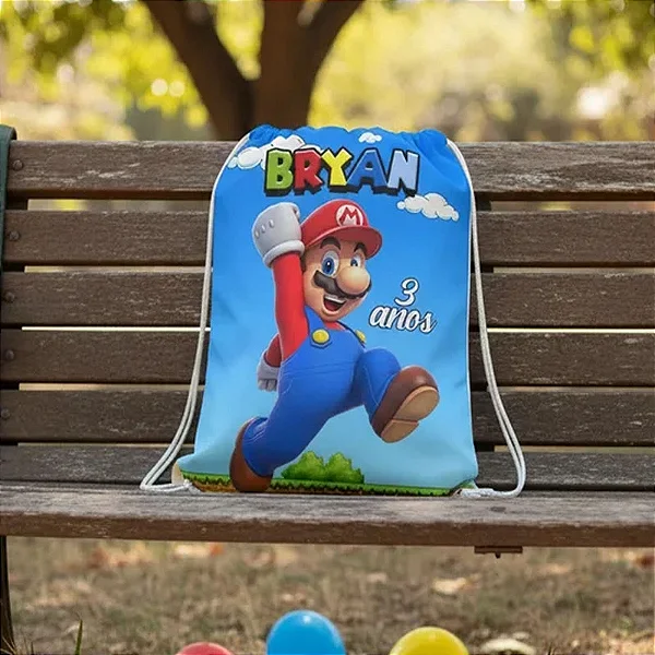 Mochilinha Saco Super Mario