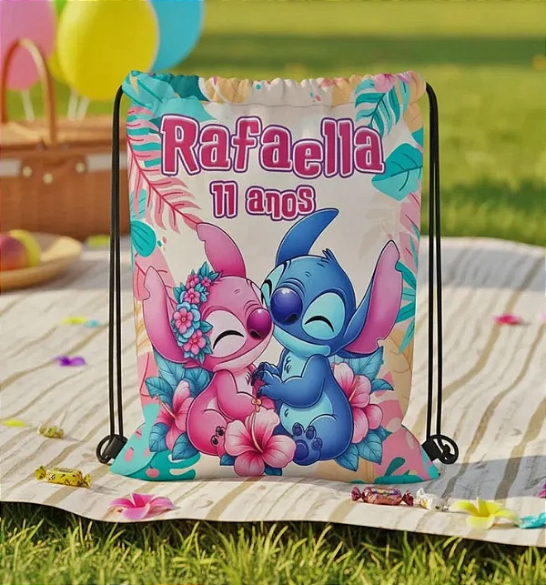 Mochilinha Saco Lilo & Stich