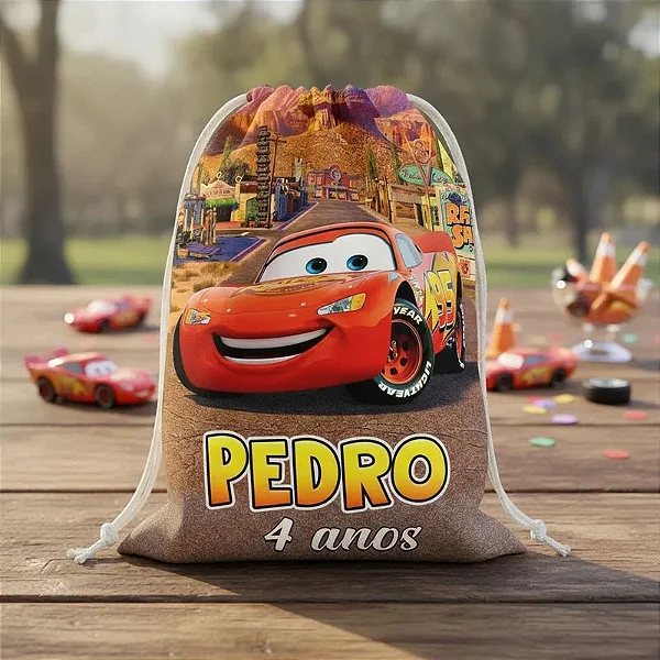 Mochilinha Saco Carros