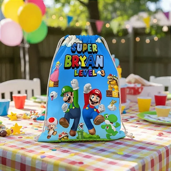 Mochilinha Saco Super Mario