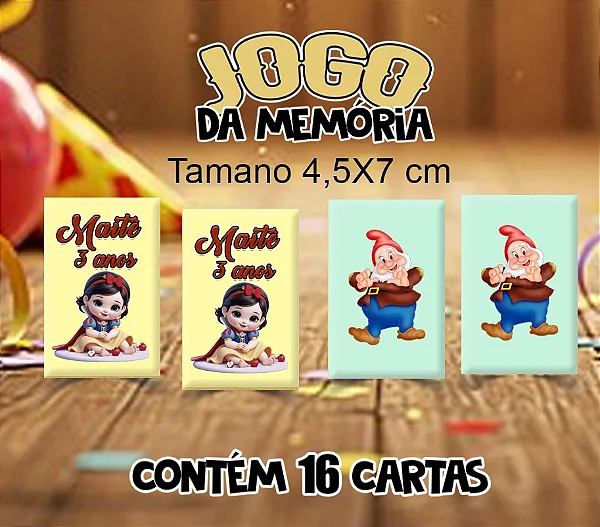Jogo da Memória Branca de Neve