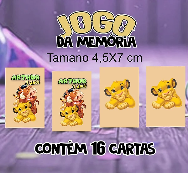 Jogo da Memória Rei Leão