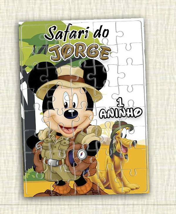 Quebra Cabeça Mickey Safari