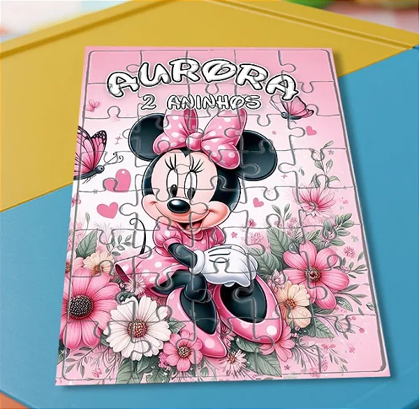 Quebra Cabeça Minnie Rosa