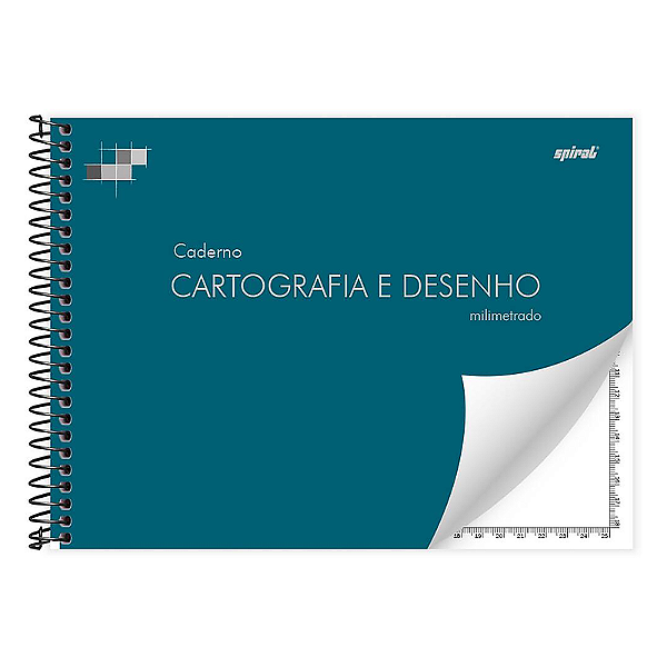 Caderno de Cartografia e Desenho Milimetrado com Margem
