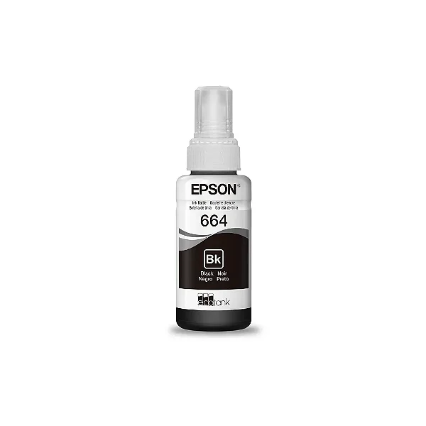 REFIL TINTA ORIGINAL T664 70ML PRETO | EPSON