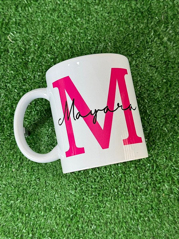 Caneca Personalizada com Nome e Inicial