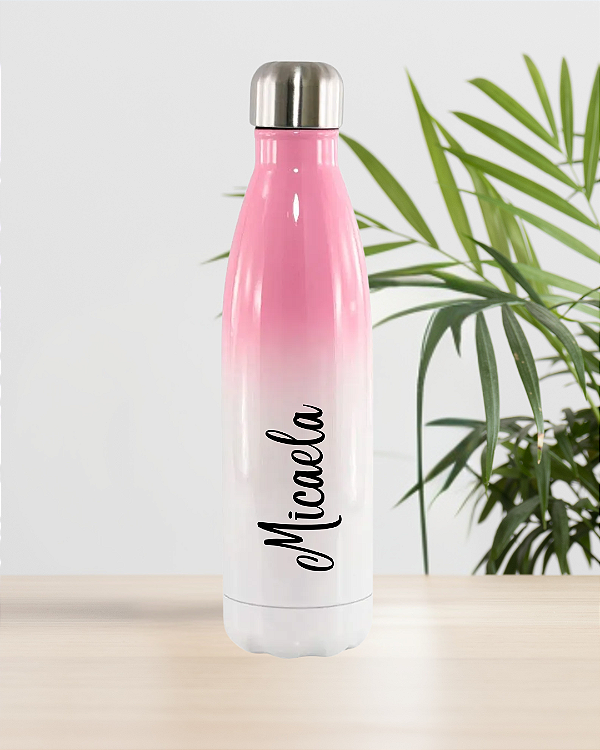 Garrafa Térmica Bicolor Personalizada Com Nome