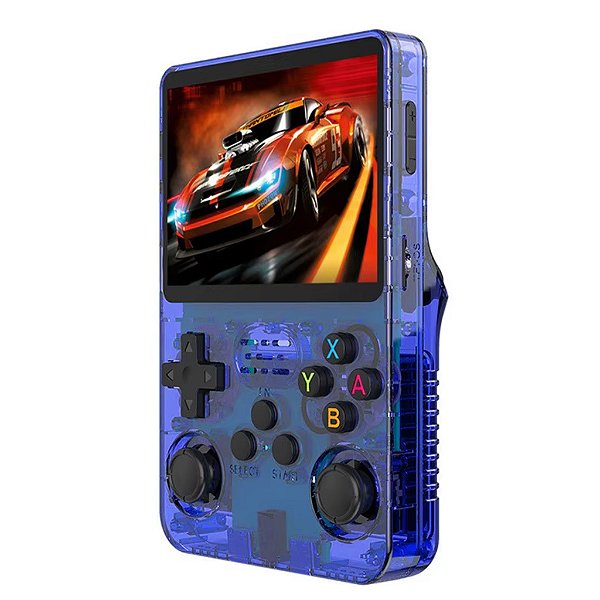 R36S Video Game Portátil 64g Tela IPS 3.5 Polegadas - Azul