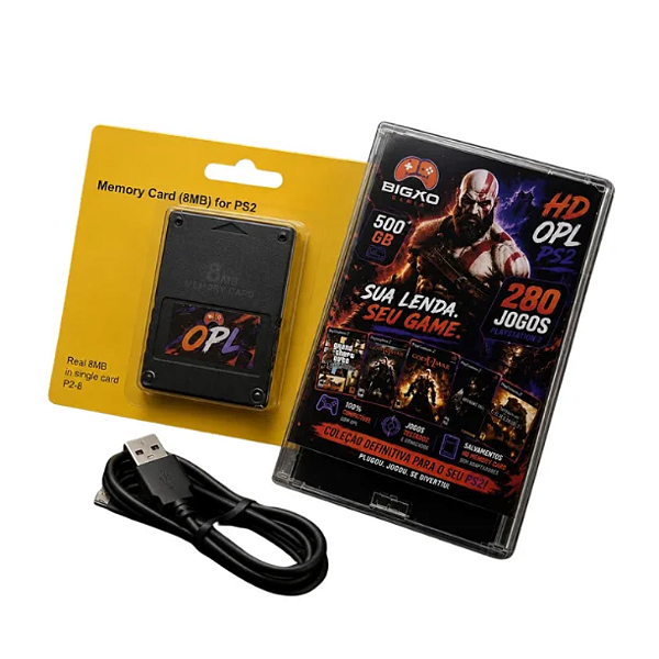HD Externo para PS2 + Kit OPL 90 jogos - 250GB