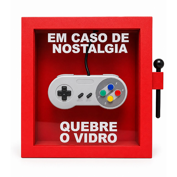 Quadro Decorativo - Em Caso De Nostalgia - Controle SNES