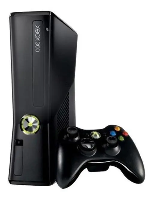Xbox 360 Slim Desbloqueado + 2 Controles + HD 500GB Lotado de Jogos