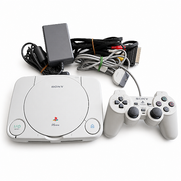 Sony PlayStation One PS1 PsOne Branco — Leitor Funcionando