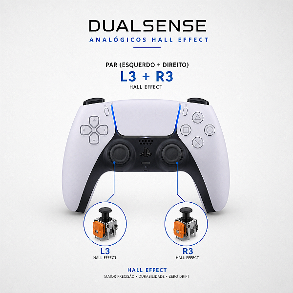 Controle PS5 - Dualsense Com HALL EFFECT
