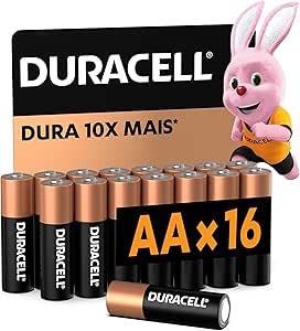 Pilhas Duracell AA Dura 10x Mais 16 Unidades