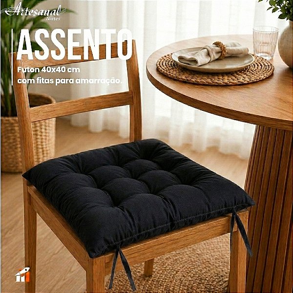 Kit Assento Futon Oxford Liso 40cmx40cm 6 Peças