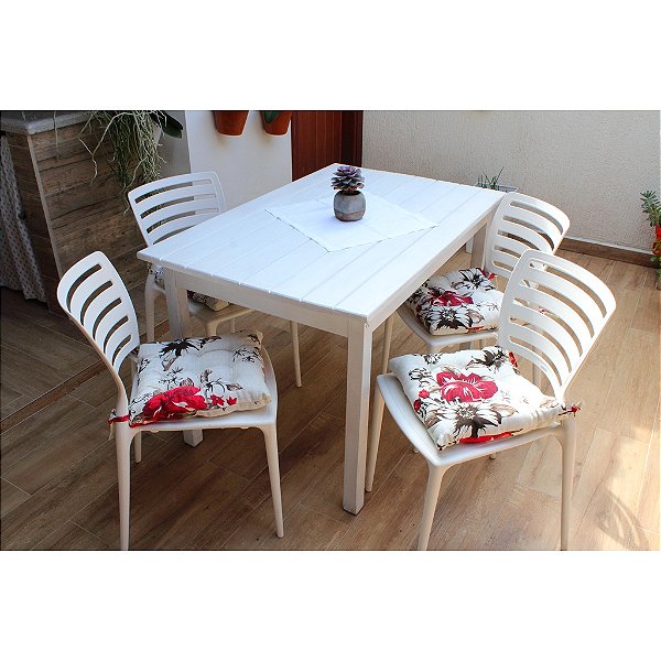 Almofada Assento Cadeira Futon 40cm X 40cm Rústico Estampas Variadas