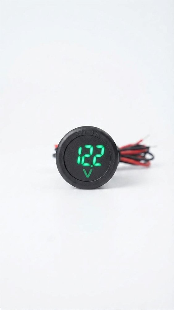 Voltímetro Digital 12v Redondo Painel Som Auto
