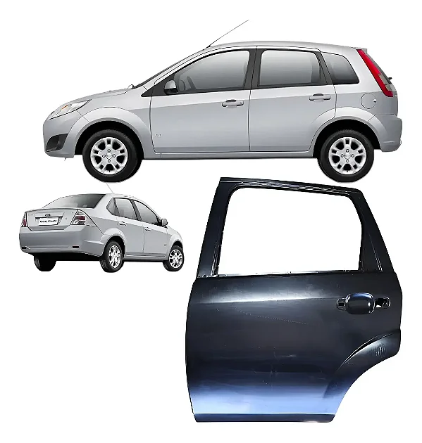 PORTA TRASEIRA ESQUERDA FIESTA ROCAM 2004 ATÉ 2014 ORIGINAL FORD
