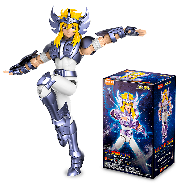 FIGURA DE AÇÃO SAINT SEIYA HYOGA CISNE - CHAMPION CLASS - BLOKEES