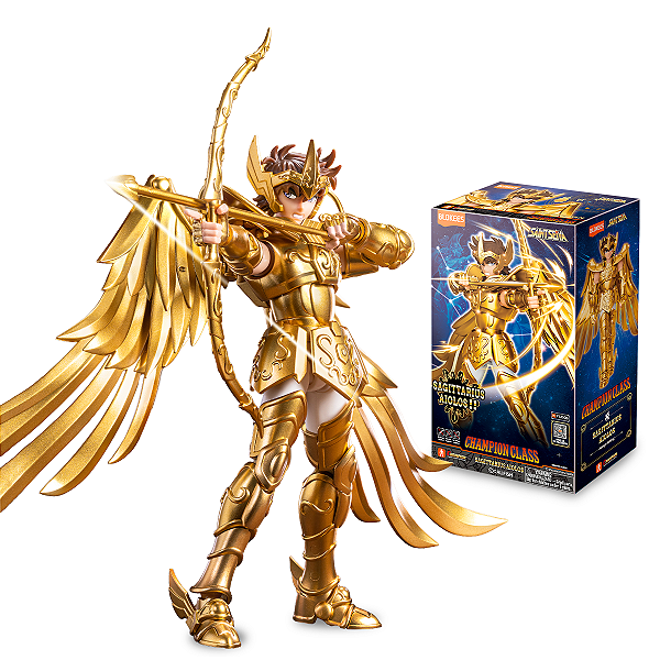 FIGURA DE AÇÃO SAINT SEIYA AIOLOS SAGITÁRIO - CHAMPION CLASS - BLOKEES