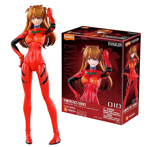 Figura de Ação - Evangelion Fantastics Series Asuka Shikinami Langley (plug suit) - Blokees