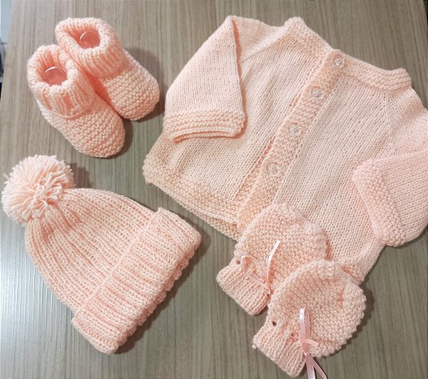 Kit Enxoval Para Saída De Maternidade Com Casaquinho