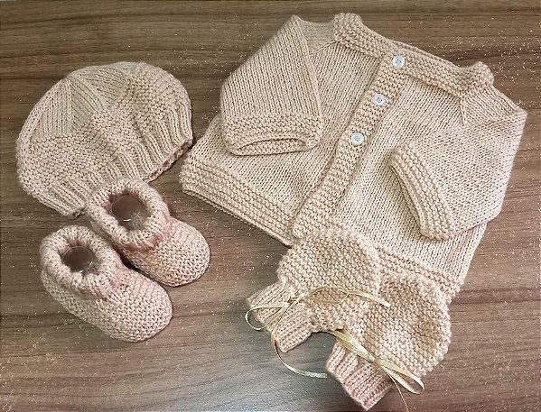 Kit artesanal enxoval para saída de maternidade