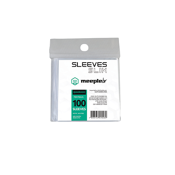 Sleeves MeepleBR SLIM - QUADRADO (70x70mm)