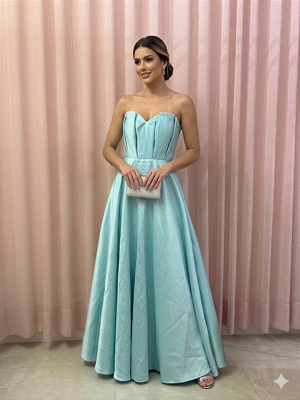 Vestido Azul turquesa Closet Deluxe - P