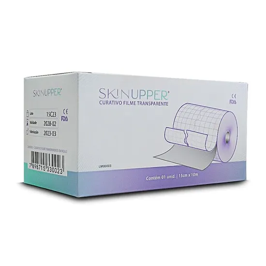 Curativo Filme Transparente Rolo 15x10cm - Skinupper
