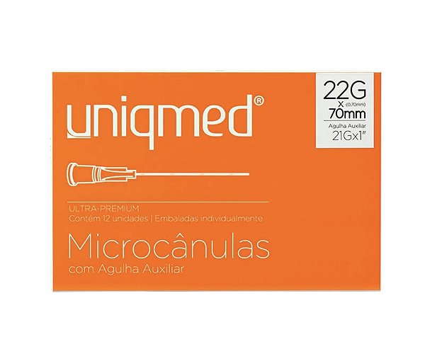 Microcânula P/Preenchimento 22g X 70mm C/AG Auxiliar Unidade - Uniqmed
